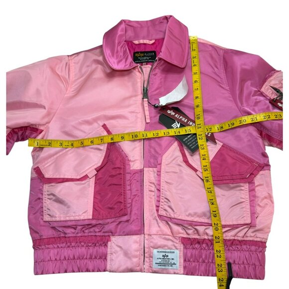 Alpha Industries Pink Patchwork MA-1 Bomber Jacket – Women’s Size M – NWT $280 - Picture 11 of 13